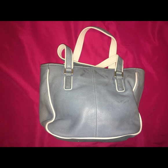 Clearance 🛍 Light blue with white fossil handbag. - Picture 2 of 7